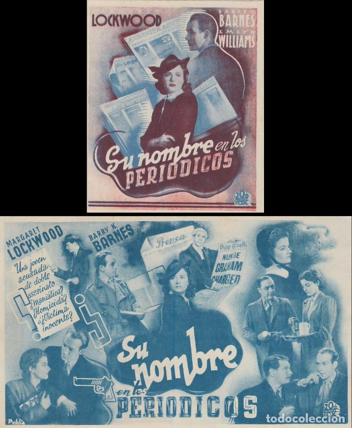 Cine: Su nombre en los periodicos, Programa doble - Foto 1
