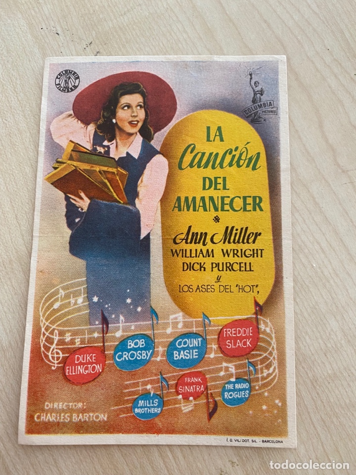 Kino: folleto de mano ; LA CANCI&Oacute;N DEL AMANECER ; Ann Miller
