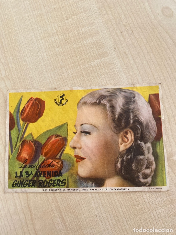 Kino: folleto de mano ; LA MUCHACHA DE LA 5&ordf; AVENIDA ; Ginger Rogers