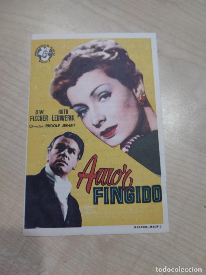  Foglietti di film di film antichi di cinema: folleto de mano AMOR FINGIDO , O W Fischer , 1958
