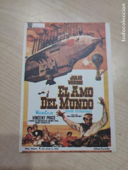 Cine: folleto de mano EL AMO DEL MUNDO , Julio Verne ,