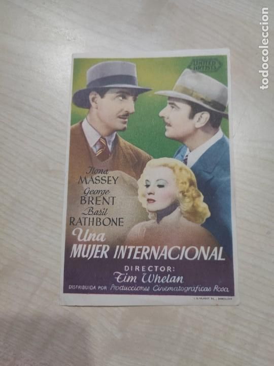 Kino: folleto de mano UNA MUJER INTERNACIONAL , Jlona Massey ,