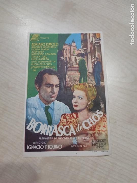  Foglietti di film di film antichi di cinema: folleto de mano BORRASCA DE CELOS , Adriano Rimoldi , 1952