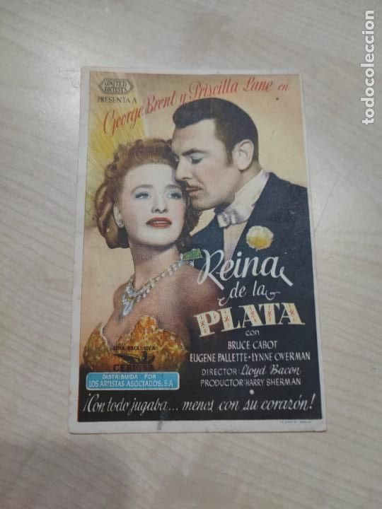 Kino: folleto de mano REINA DE LA PLATA , George Brent ,