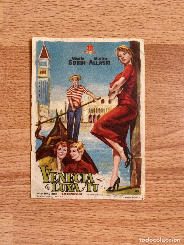 Kino: folleto de mano ; VENECIA LA LUNA Y TU ; Alberto Sordi