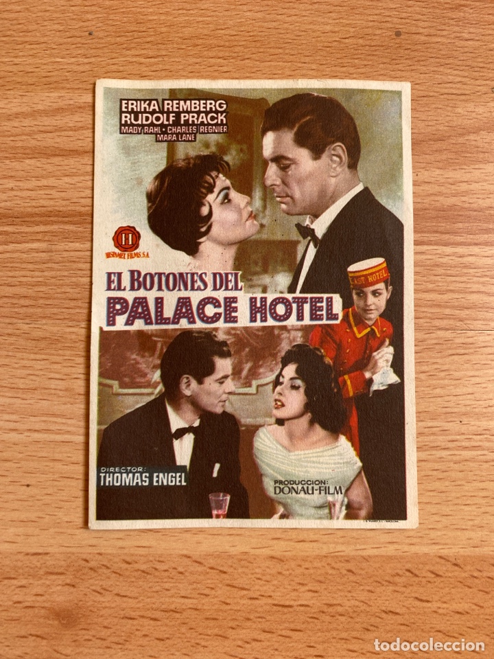  Foglietti di film di film antichi di cinema: folleto de mano ; EL BOTONES DEL PALACE HOTEL ; Mady Rahl