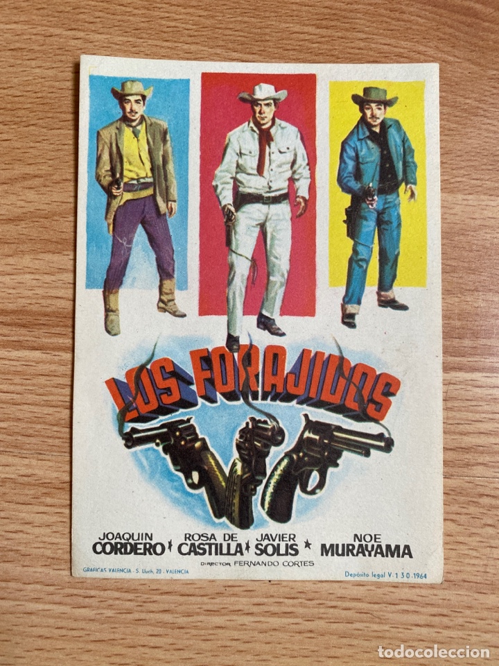 Foglietti di film di film antichi di cinema: folleto de mano ; LOS FORAJIDOS ; Joaqu&iacute;n Cordero