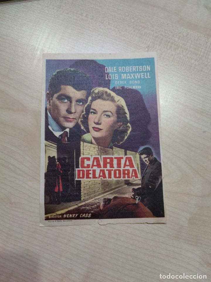 Kino: folleto de mano CARTA DELATORA Dale Robertson , 1958