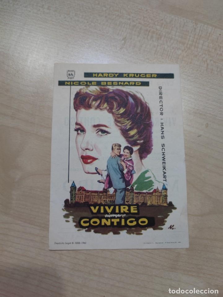 Cine: folleto de mano VIVIRE SIEMPRE CONTIGO , Hardy Kruger , 1963