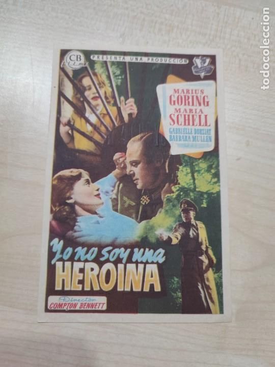 Kino: folleto de mano YO NO SOY UNA HEROINA , Marius Goring , 1954