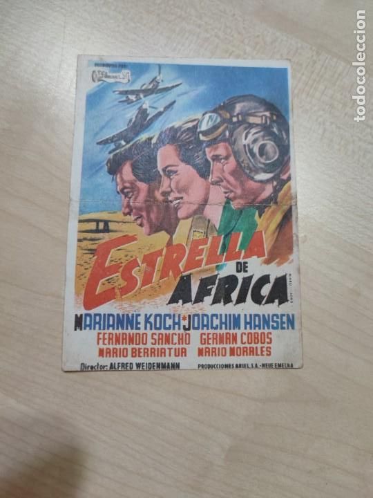 Cine: folleto de mano ESTRELLA DE AFRICA , Mariane Koch ,