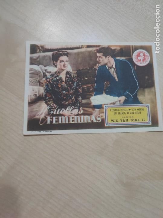  Foglietti di film di film antichi di cinema: ESTAMOS LIQUIDANDO. folleto de mano HUELLAS FEMENINAS , Rosalind Rusell , 1950