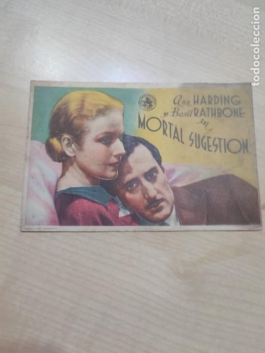 Kino: folleto de mano MORTAL SUGESTION , Ann Harding ,