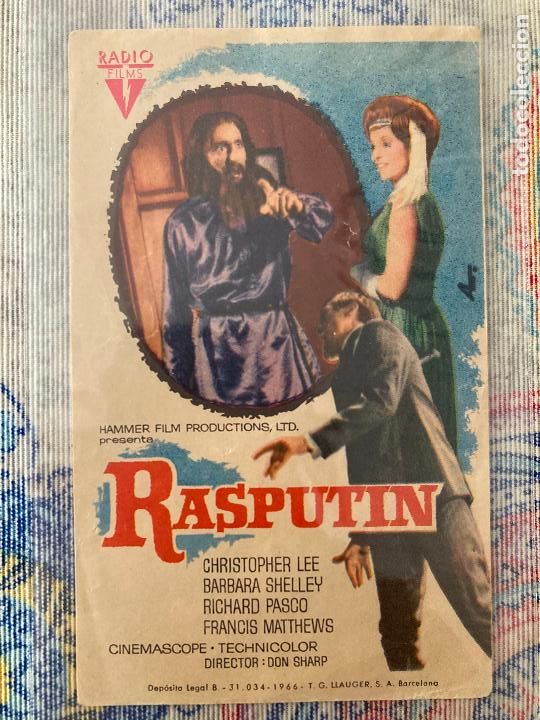 Cine: PROGRAMA RASPUTIN - CHRISTOPHER LEE - SIN PUBLICIDAD - HAMMER FILMS - Foto 1