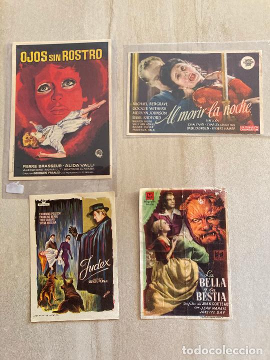 Cine: LOTE 4 PROGRAMAS ANTIGUAS PELICULAS DE TERROR - CON PUBLICIDAD - Foto 1