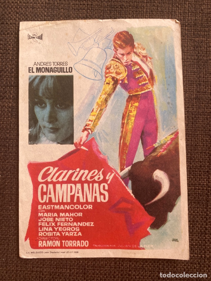 Cine: folleto de mano ; CLARINES Y CAMPANAS ; Mar&iacute;a Mahor
