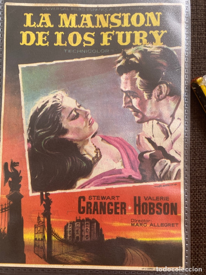 Kino: folleto de mano ; LA MANSI&Oacute;N DE LOS FURY ; 1965 ; Stewart Granger