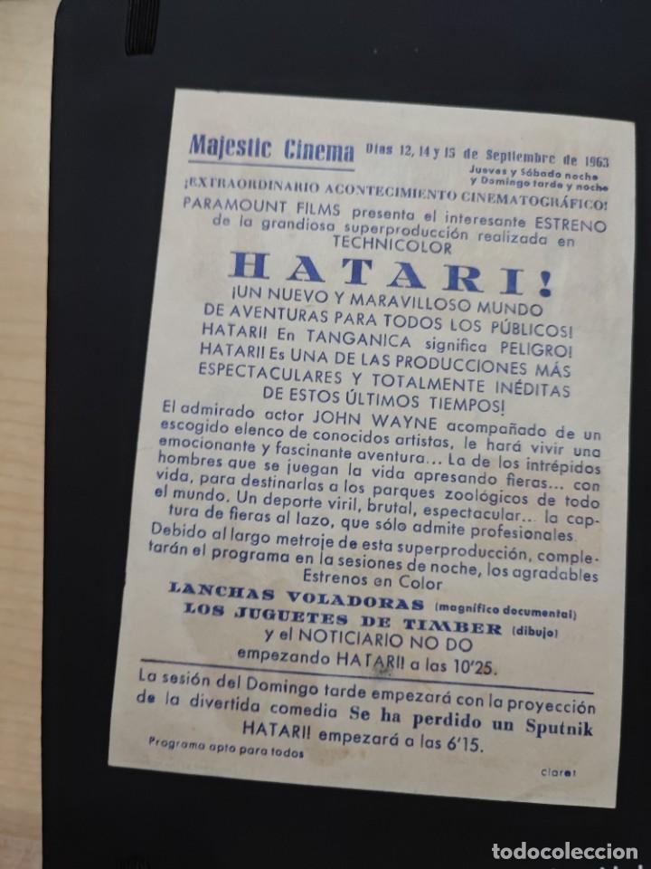 Cine: folleto de mano HATAR John Wayne , 1963 - Foto 2