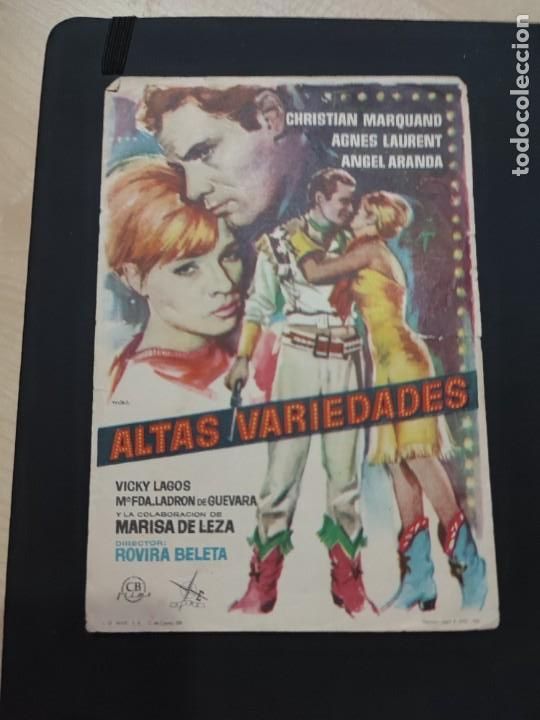 Kino: folleto de mano ALTAS VARIEDADES , Christian Marquand ,