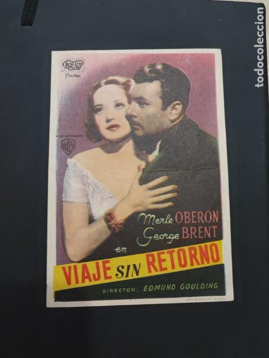 Cine: folleto de mano VIAJE SIN RETORNO , merle Oberon , 1950