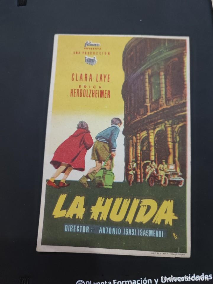 Cine: folleto de mano LA HUIDA , Clara laye ,