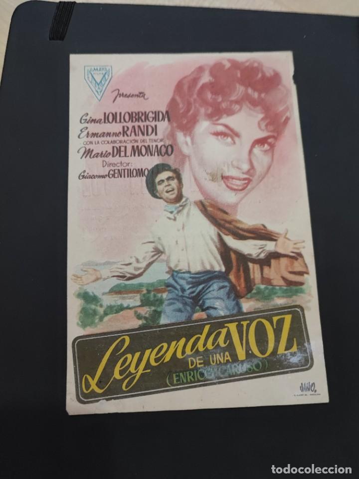 Kino: folleto de mano LEYENDA DE UNA VOZ , Gina Lollbrigida , 1955