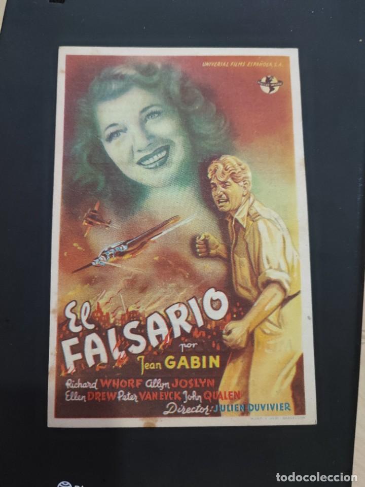 Cine: folleto de mano EL FALSARIO , Jean Gabin , 1946