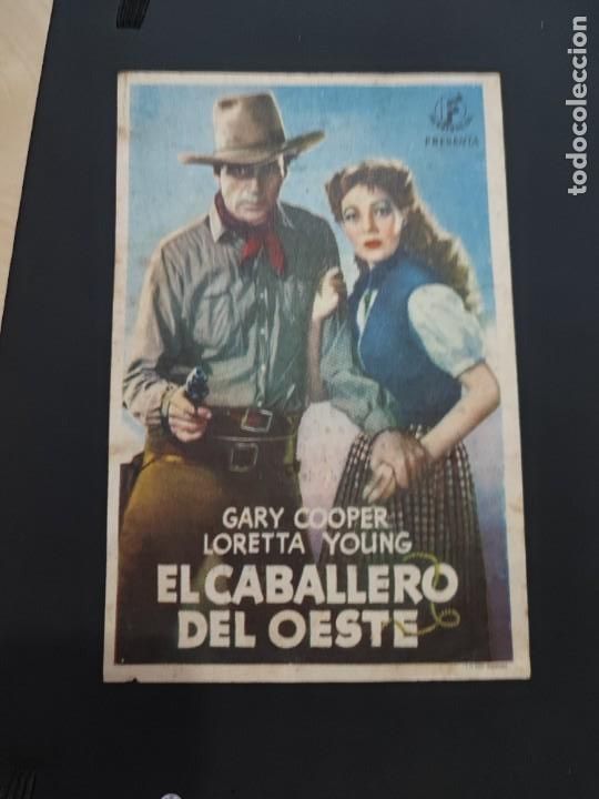 Cine: folleto de mano EL CABALLERO DEL OESTE , Gary Cooper , 1947