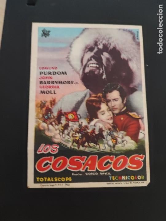 Kino: ESTAMOS LIQUIDANDO. folleto de mano LOS COSACOS , Edmund Purdom , 1962
