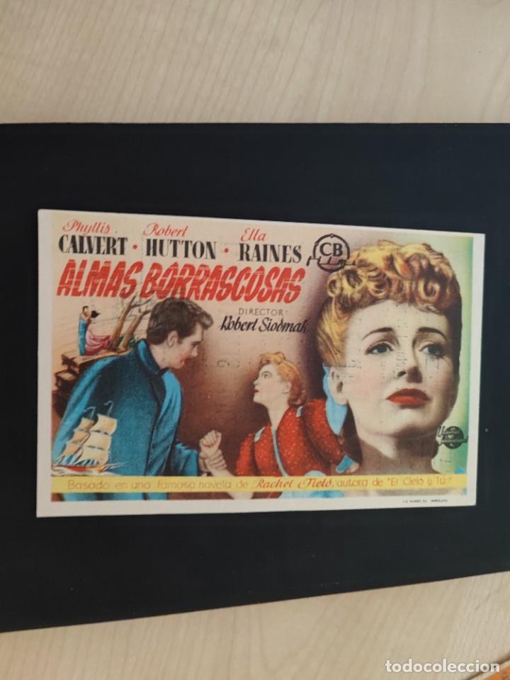 Cine: folleto de mano ALMAS BORRASCOSAS , Phyllis Calvert , Robert Hutton , Ella Raines , 1949