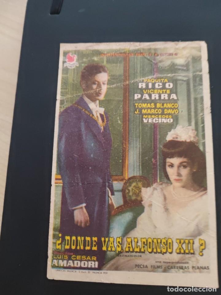 Kino: folleto de mano DONDE VAS ALFONSO XXI ? , Paquita Blanco ,