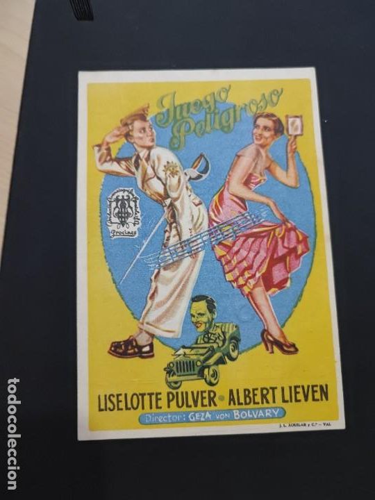Kino: folleto de mano JUEGO PELIGROSO , Liselotte Pulver , 1954