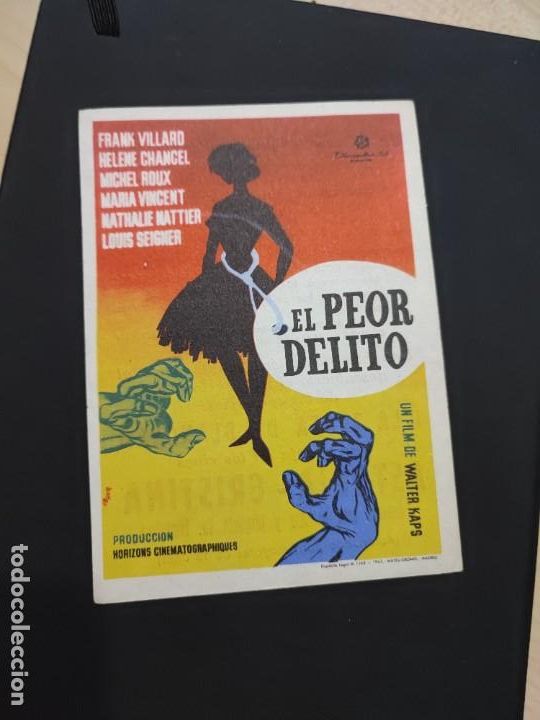 Kino: folleto de mano EL PEOR DELITO , Frank Villard ,