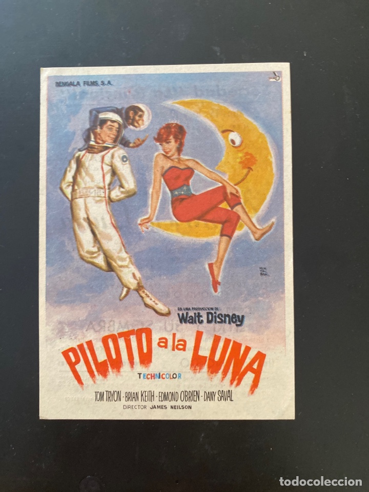  Foglietti di film di film antichi di cinema: folleto de mano ; PILOTO A LA LUNA ; 1963 ; Tom Tryon