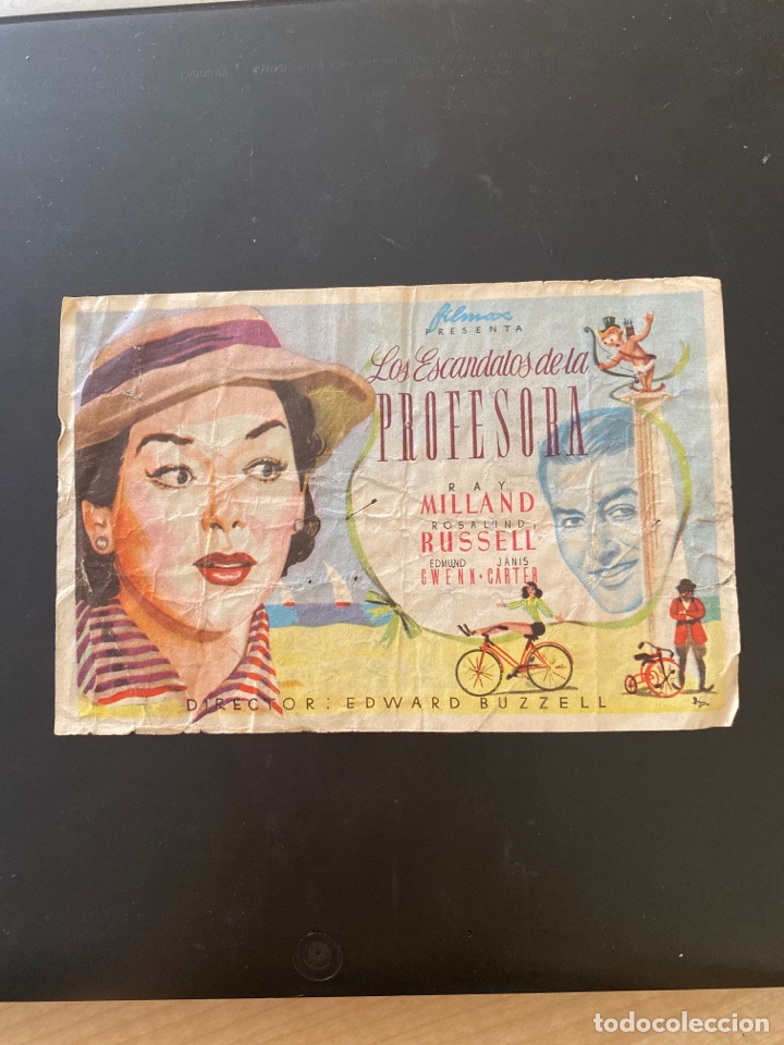  Foglietti di film di film antichi di cinema: folleto de mano ; LOS ESC&Aacute;NDALOS DE LA PROFESORA ; 1955 ; Ray Milland