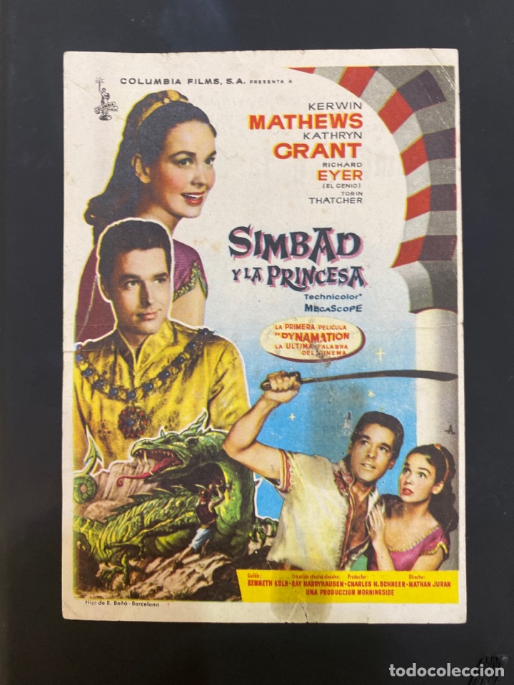 Kino: folleto de mano ; SIMBAD Y LA PRINCESA ; Kerwin Mathews