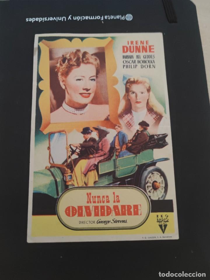Kino: folleto de mano NUNCA LA OLVIDARE , Irene dunne ,