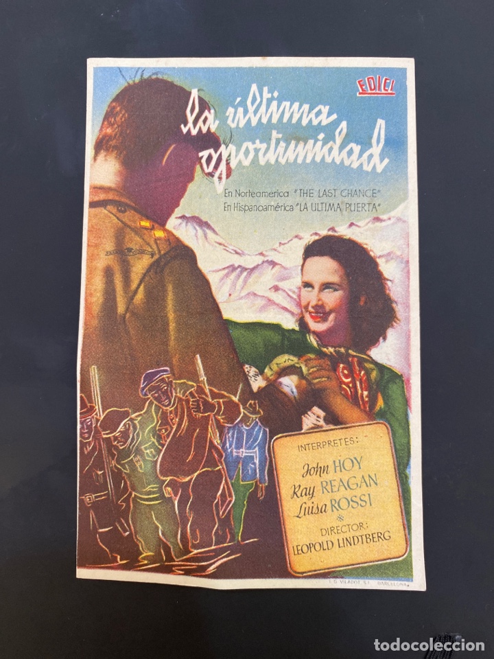 Kino: folleto de mano ; LA &Uacute;LTIMA OPORTUNIDAD ; 1947 ; John Hoy