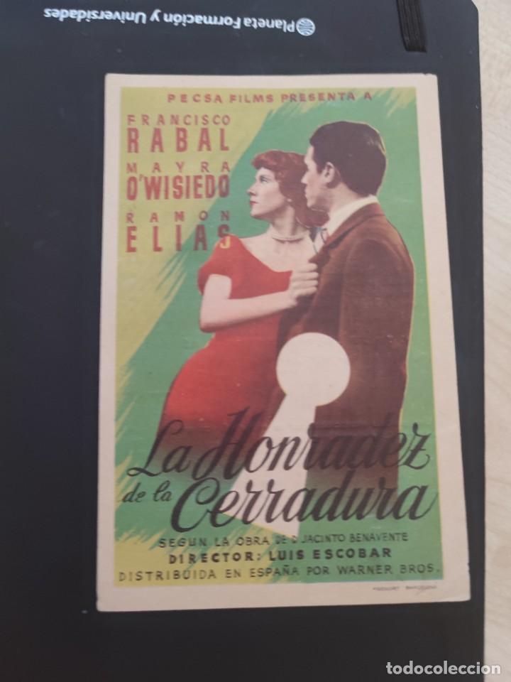 Cine: folleto de mano LA HONRADEZ DE LA CERRADURA , Fracisco Rabal 1951