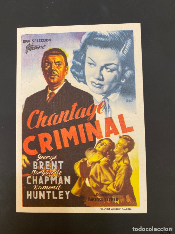 Kino: folleto de mano ; CHANTAGE CRIMINAL ; 1955 ; Yeorge Brent
