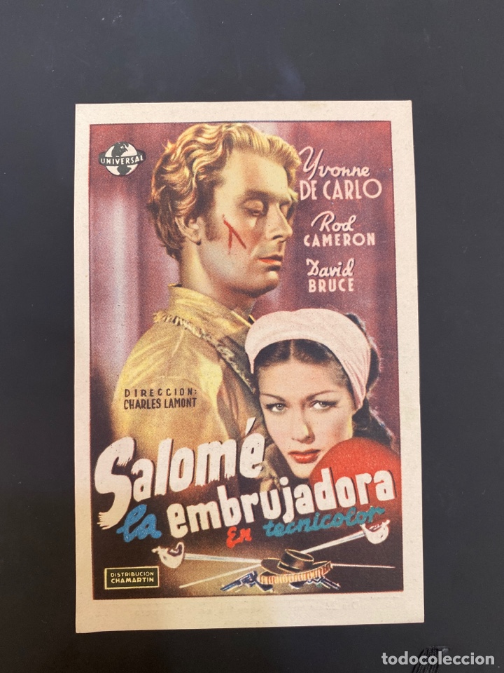 Cine: folleto de mano ; SALOM&Eacute; LA EMBRUJADORA ; 1950 ; Yvonne de Carlo