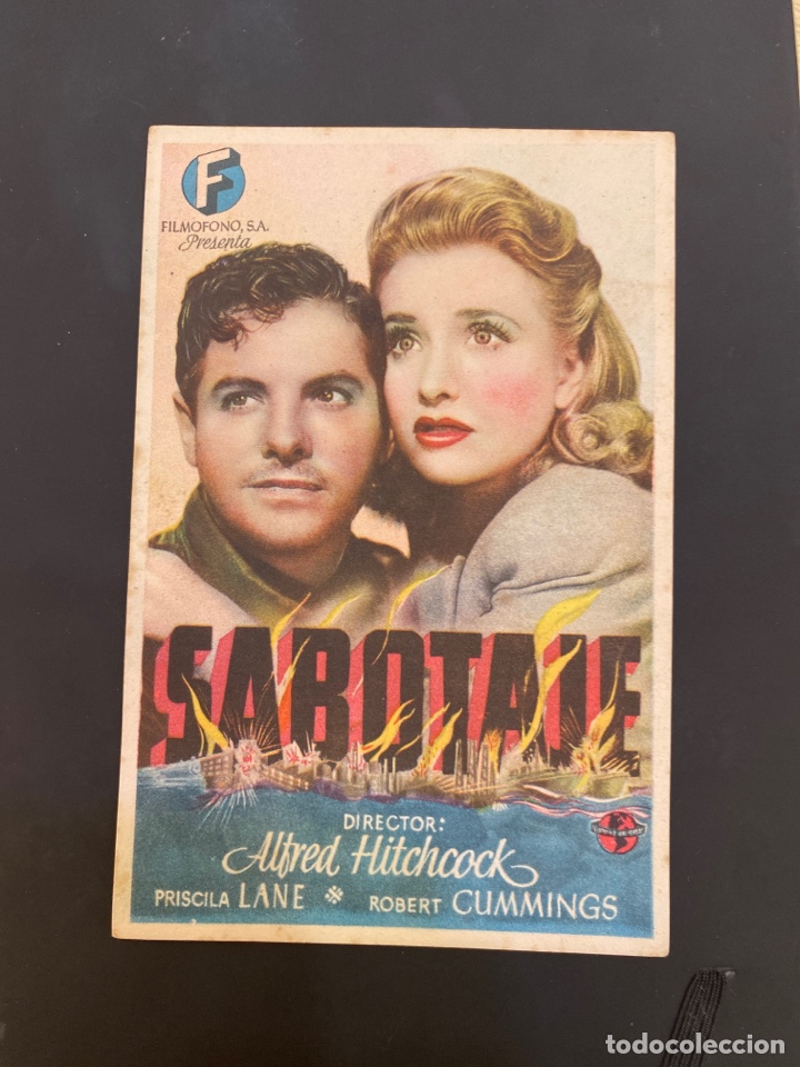 Cine: folleto de mano ; SABOTAJE ; 1946 ; Priscila Lane