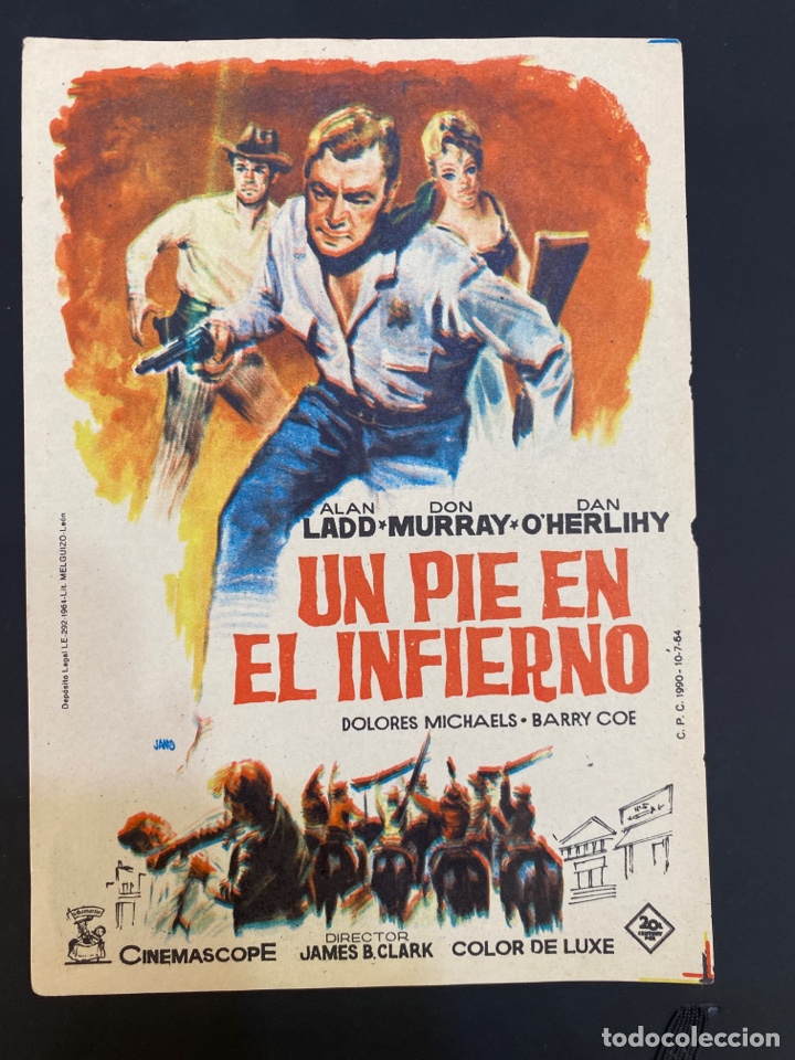 Kino: folleto de mano ; UN PIE EN EL INFIERNO ; Alan Ladd