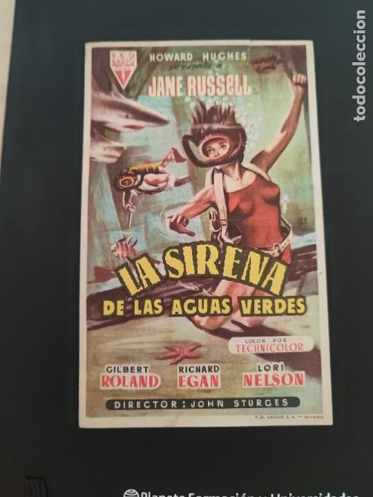 Kino: folleto de mano LA SIRENA E LAS AGUAS VERDES , Gilbert Roland , 1957