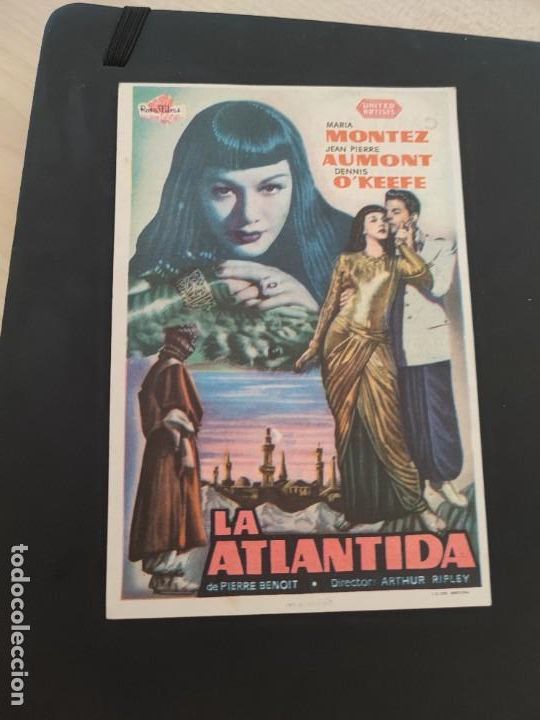  Foglietti di film di film antichi di cinema: folleto de mano LA ATLANTIDA , Maria Montez , 1949