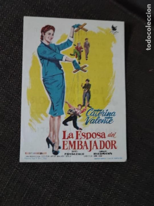  Foglietti di film di film antichi di cinema: folleto de mano LA ESPOSA DEL EMBAJADOR , Caterina Valente , 1964