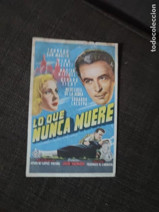Kino: folleto de mano LO QUE NUNCA MUERE , Conrad San Martin , 1952