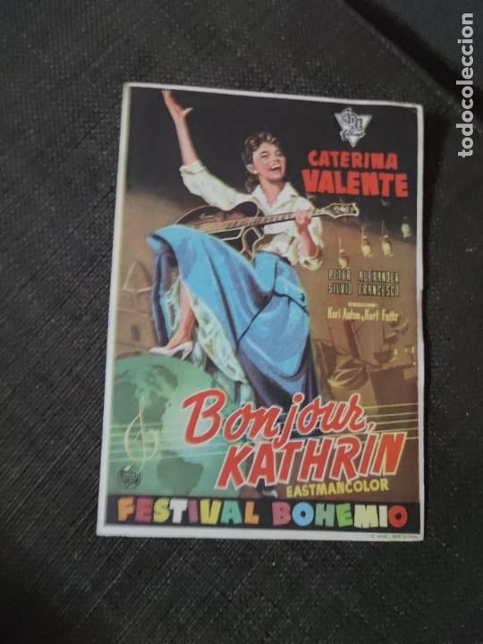  Foglietti di film di film antichi di cinema: folleto de mano BONJOUR KATHERINE , Caterina Valente ,