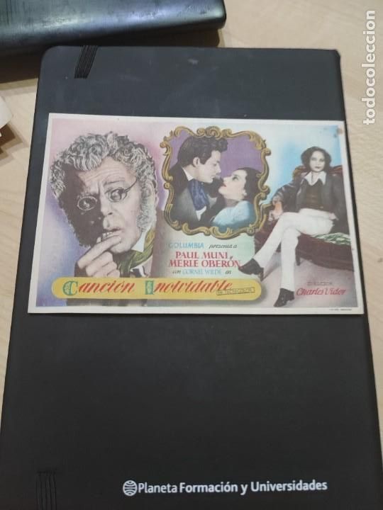 Kino: folleto de mano CANCION INOLVIDABLE , Paul Muni , 1949