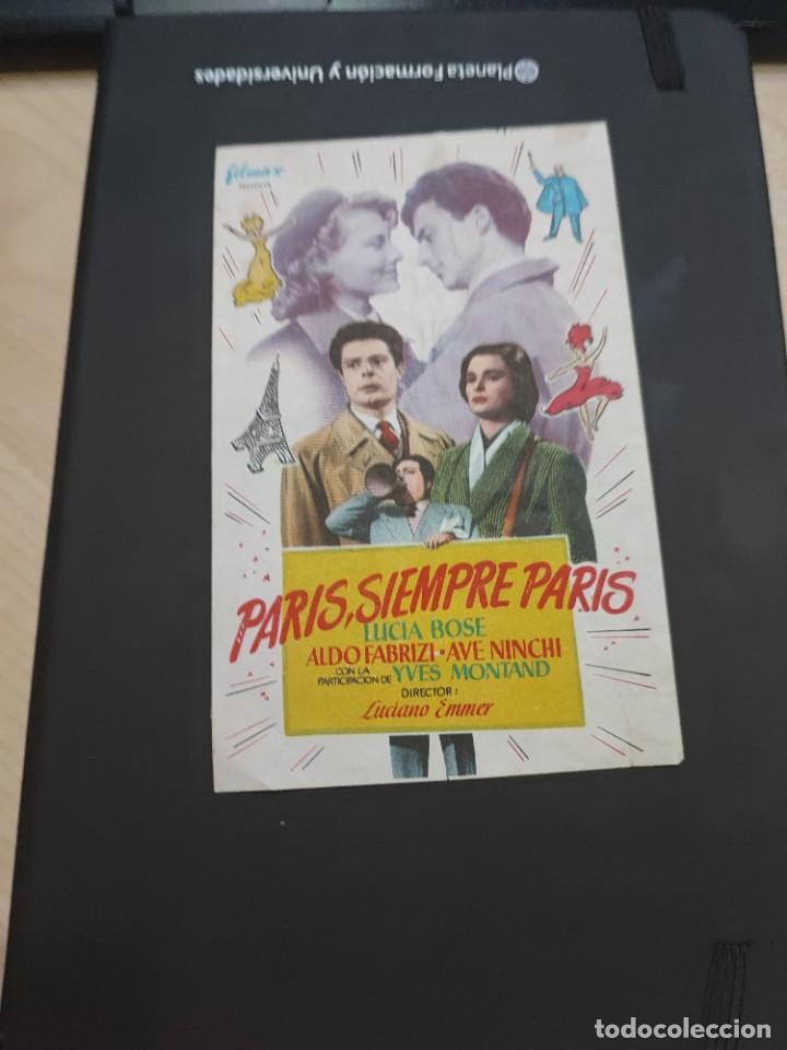 Kino: folleto de mano PARIS SIEMPRE PARIS , Lucia Bose ,